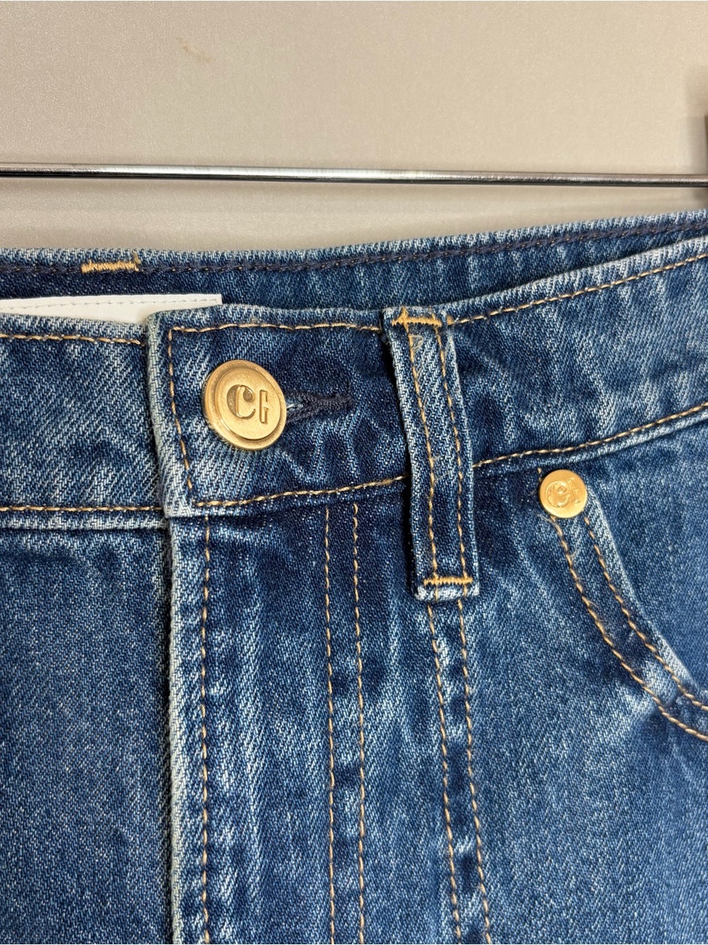 cult gaia High-Waist Wide Leg Blue Jeans - Picture 7 of 12